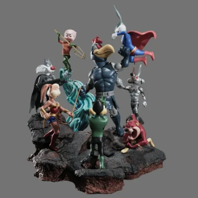 Looney Tunes DC Superheros Diorama