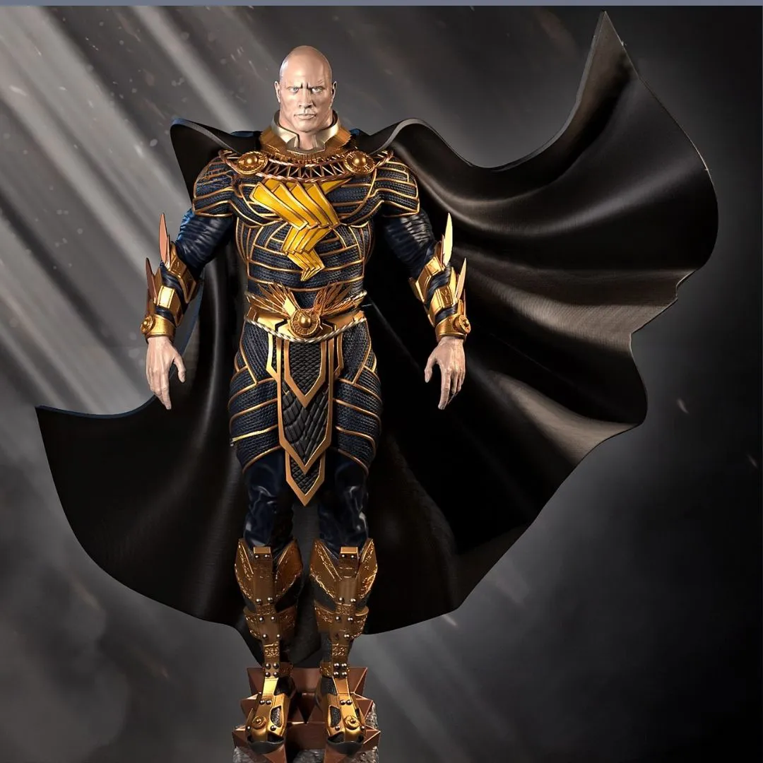 dwayne-johnson-stl-black-adam-impresion-13d-dc Black Adam - Dwayne Johnson - Image 1