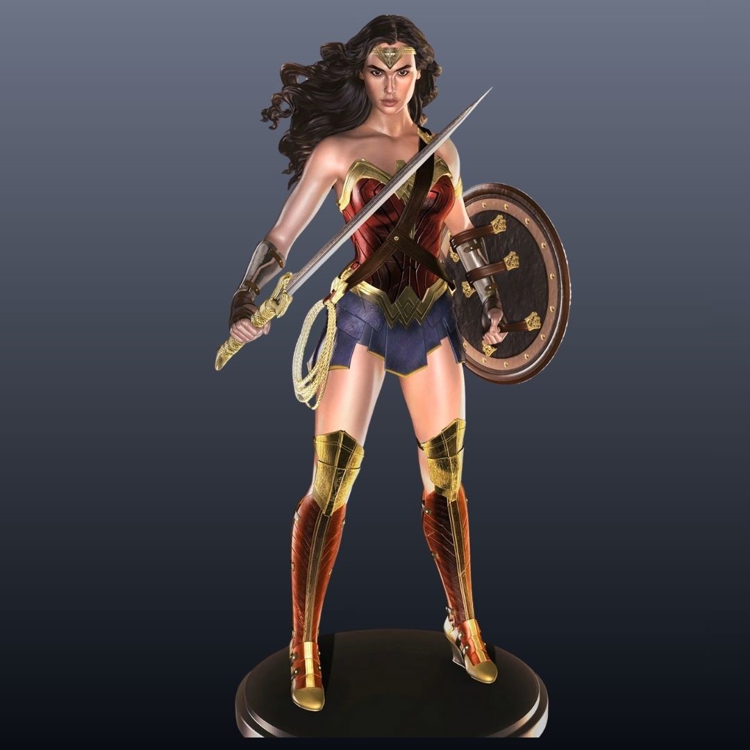 Blue and White Modern Size Chart Instagram Post - 5 Wonder Woman (Gal Gadot) - Image 1