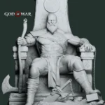 Kratos on Throne– God of War - Blades of Chaos - Image 6