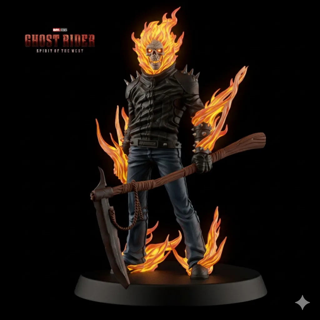 3-Col Ghost Rider – Marvel Comics Pose 2 - Image 1