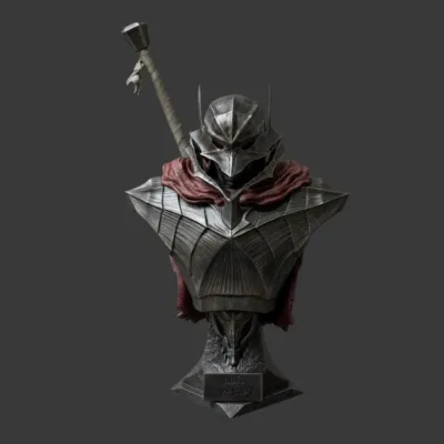 Dark Fantasy Armored Warrior Bust
