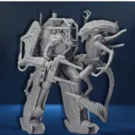 Marine in Power Loader vs Xenomorph Battle Base Diorama - Aliens - Image 3