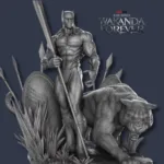 Black Panther T’Challa Pose 1 - The Wakanda River - Image 3