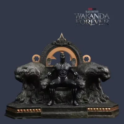 Black Panther King T’Challa on Throne - The Wakanda River