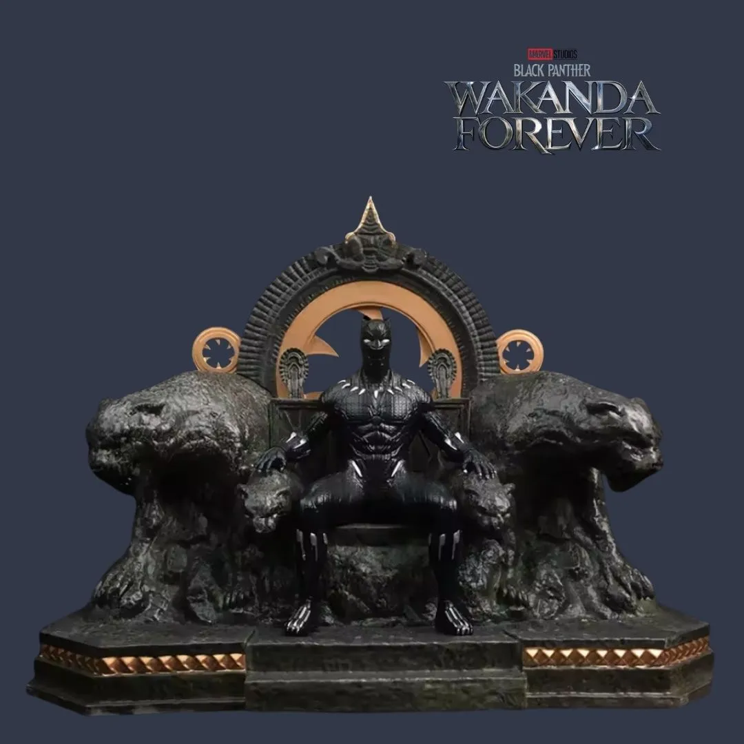 Black Panther on Throne 1- The Wakanda River - Marvel - Mega Pack67 Black Panther King T’Challa on Throne - The Wakanda River - Image 1