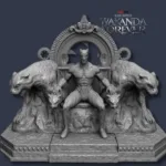 Black Panther King T’Challa on Throne - The Wakanda River - Image 2