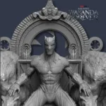 Black Panther King T’Challa on Throne - The Wakanda River - Image 4