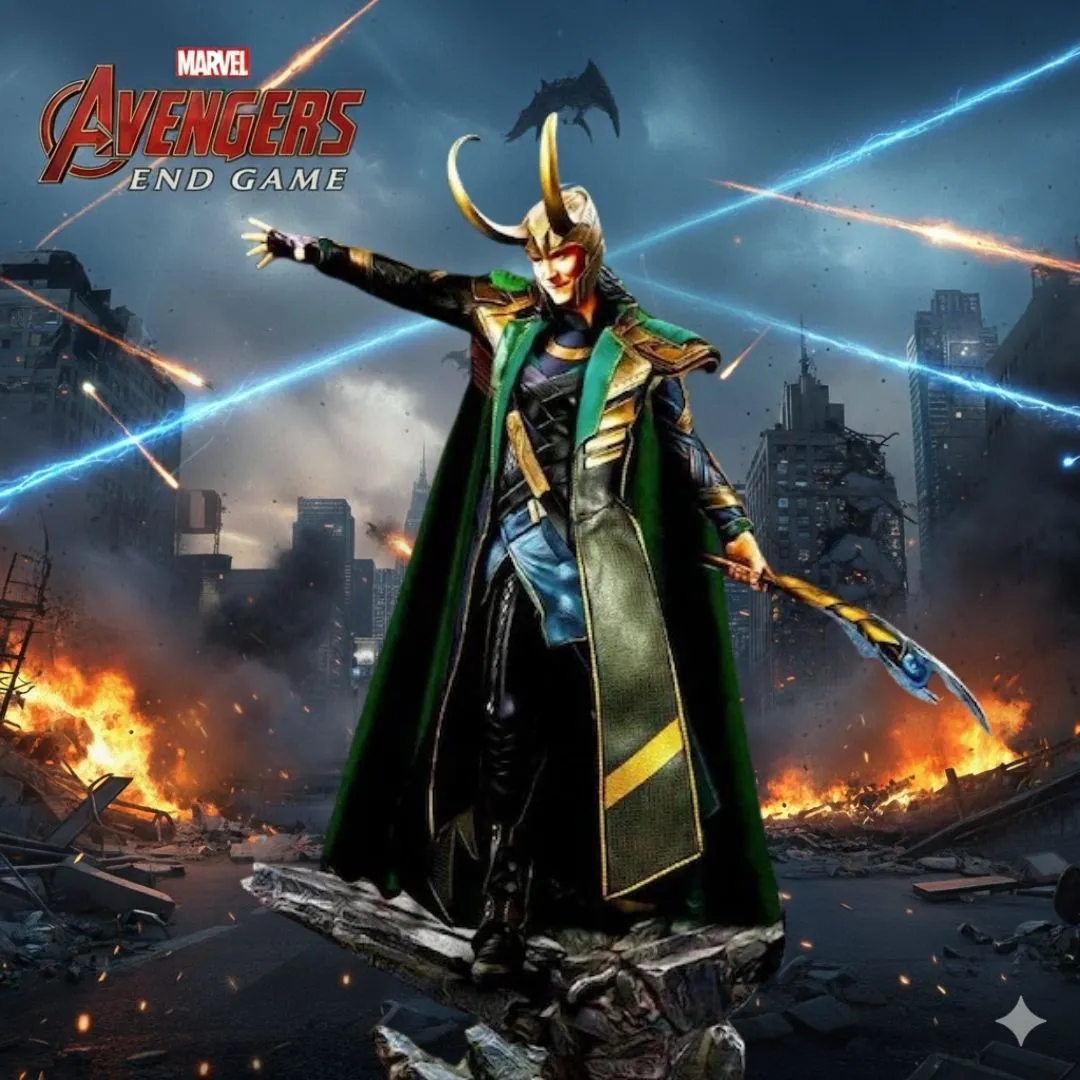 Loki Base Diorama 1- Marvel - Mega Pack21 Loki God of Mischief - Avengers Endgame - Image 1