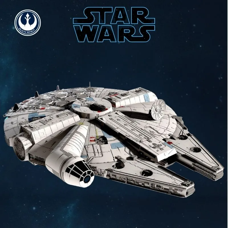 Millinium Falcon - Sstar Wars - Mega Pack-Col Millennium Falcon – Legendary Smuggler Ship - Star Wars - Image 1