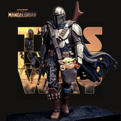 Din Djarin with Grogu (Pouch Version) V4 - The Mandalorian – Star Wars