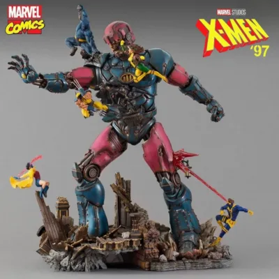 X-men vs Sentinel Battle Diorama - X-Men 97 DC Comics